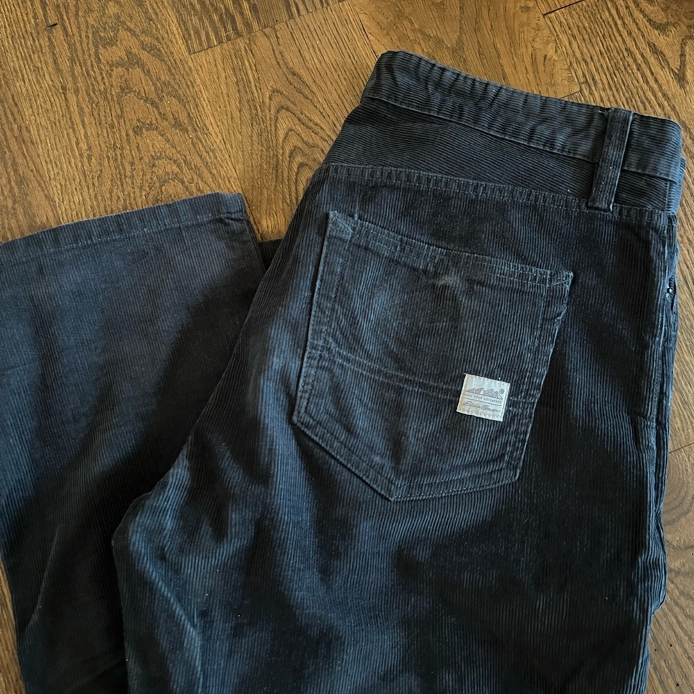 Eddie Bauer Mens Corduroy Pants Navy Blue